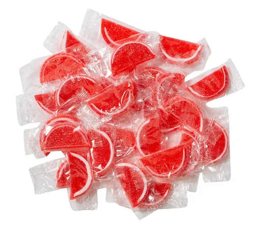 Vista 8 de Boston Fruit Slice - Dulces gomosos gourmet envueltos individualmente, caja de 1 libra (sandía)
