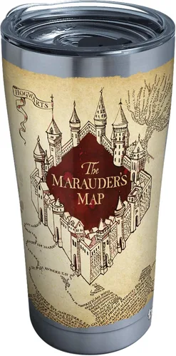Vista 16 de Vaso térmico Tervis. Vaso de «El Mapa del Merodeador» de Harry Potter, vaso térmico con tapa marrón, 16 onza, Transparente