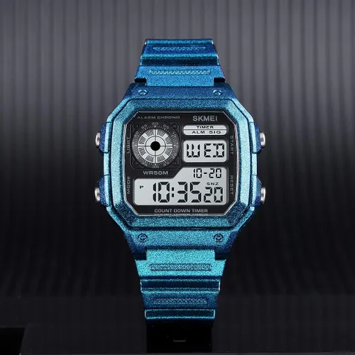 Vista 5 de PASOY Men's Digital Multi-Function Watches Dual Time Alarm Stopwatch Countdown Backlight Waterproof Watch