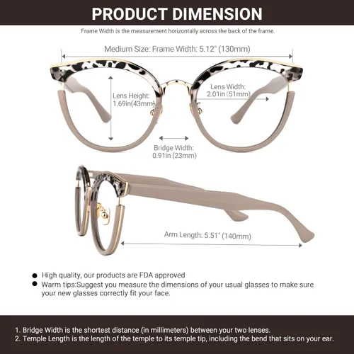 Vista 5 de VOOGLAM Cateye - Gafas de luz azul para mujer, antifatiga ocular, ojos secos, computadora, teléfono, televisión, gafas retro