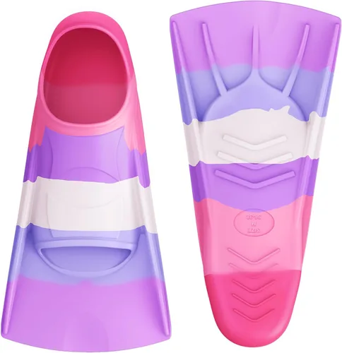 Vista 30 de Gintenco Aletas de Natación, Aletas de Natación para Niños para Natación de Vueltas, Aletas de Tamaño de Viaje con Bolsa de Malla, Aletas