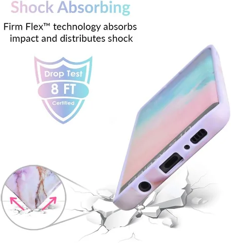 Vista 4 de Velvet Caviar Funda compatible con Samsung Galaxy S10 Plus, bonitas fundas protectoras para niñas y mujeres (mármol blanco)