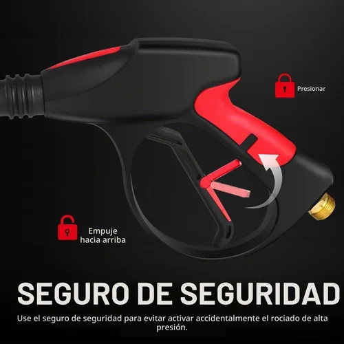Vista 5 de [Usado] PowerSmart - Hidrolavadora eléctrica de 2800 PSI con 2.0 GPM, ruedas de 8", 5 boquillas y tanque de espuma de 1.5L para limpieza de patio