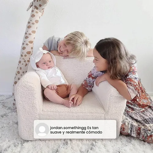 Vista 6 de Delta Children Cozee - Silla Sherpa para leer, con reposabrazos Disponibilidad de cojín, gris