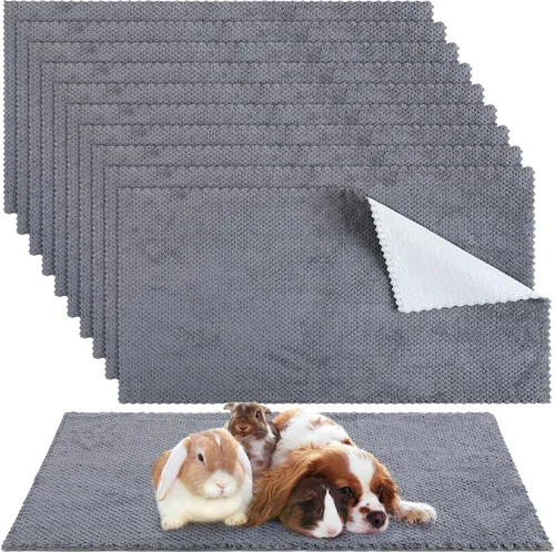 Vista 16 de VitalCozy 10 piezas de forro lavable para jaula de conejillo de indias, ropa de cama para ratas, control absorbente, almohadillas impermeables