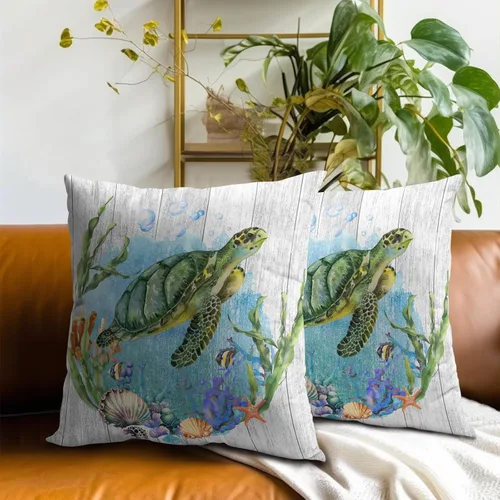 Vista 111 de Giwawa Juego de 2 fundas de almohada decorativas con diseño floral de girasol de 16 x 16 pulgadas, fundas de cojín decorativas para el hogar, sofá