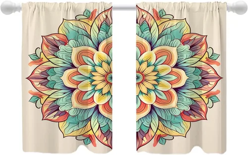 Vista 85 de Shrahala Cortinas blancas S inspiradoras para ventanas de cocina, cortinas negras con palabras cristianas para cafetería, cortinas opacas