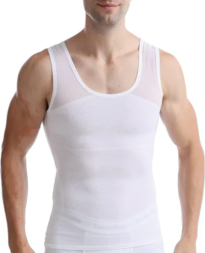 Vista 8 de ISUP Mens Slimming Body Shaper Shirt Chest Compression Tank Top Tummy Control Undershirt Shaperwear