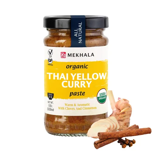 Vista 13 de Mekhala Pasta de curry verde tailandés sin gluten orgánica 3.53 onzas