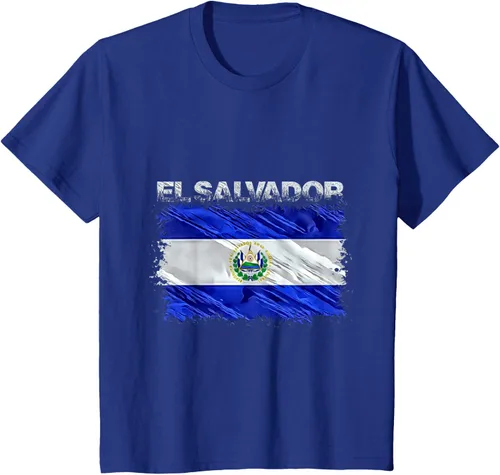 Vista 54 de Camiseta El Salvador, Negro