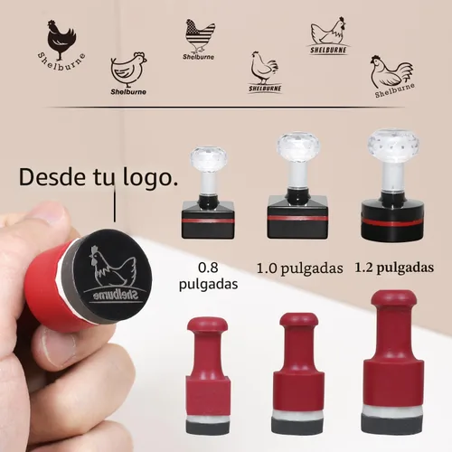 Vista 3 de Sello de Huevo, Sello de Huevo Personalizado, Sello de Huevo Personalizable, Sellos de Huevo para Huevos Frescos, Sello de Huevo Fresco de Granja