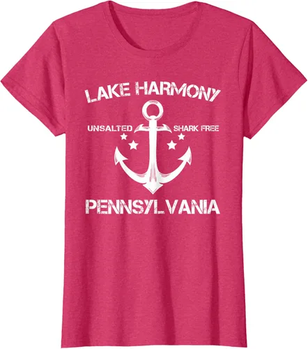 Vista 11 de Playera divertida de Lago Harmony Pennsylvania para acampada o pesca Negro