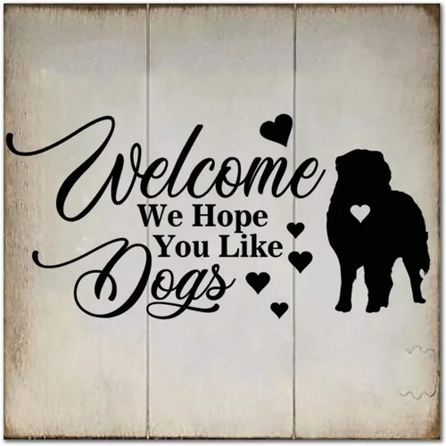 Vista 8 de Welcome We Hope You Like Lab Pointer - Letreros de madera para perro, reglas de perro, carpintería, garaje, decoración de pared para interiores