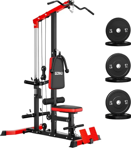 Vista 18 de LS01 Máquina de tracción LAT, máquina de cable para remo LAT con abdominales, torre LAT con accesorios de remo con cable, estaciones de polea 3 en 1