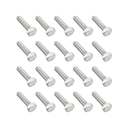 Vista 9 de uxcell M4x30mm Tornillos hexagonales 304 Tornillo hexagonal de acero inoxidable 50pcs
