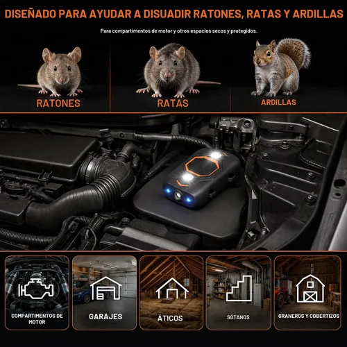 Vista 2 de Repelente ultrasónico de ratones y ratas para motores de automóviles