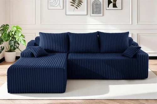 Vista 26 de HABUTWAY Sofá modular modular de 101 pulgadas con asiento profundo, moderno sofá convertible en forma de L, sofá tapizado con diván para sala