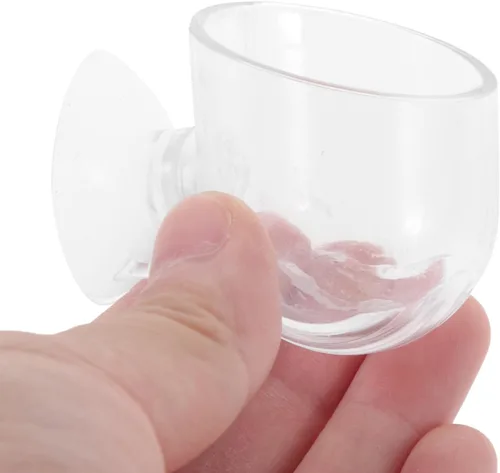 Vista 3 de Ipetboom 4 piezas de macetas colgantes para acuario con gusanos rojos, tazas para plantas acuáticas, soporte para camarones acuáticos, decoración