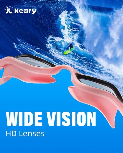 Vista 4 de Keary Gafas de natación para adultos para hombres y mujeres, gafas de natación para jóvenes, protección UV, antivaho, gafas de agua para piscina
