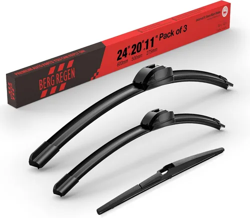 Vista 37 de BERG REGEN Escobillas limpiaparabrisas de 15"+15" con escobilla trasera de 13" - Juego de repuesto automotriz para Jeep Wrangler JK 2008 2009 2010