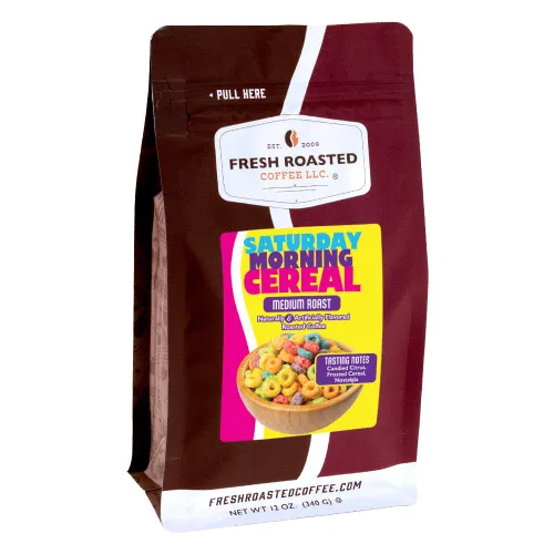 Vista 38 de Fresh Roasted Coffee, Amaretto - Café saborizado, 12 onzas, tostado medio, Kosher, grano entero