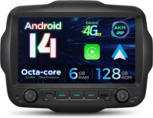 Vista 10 de XTRONS Estéreo de coche Android 15 de 9 pulgadas para Jeep Renegade 2015