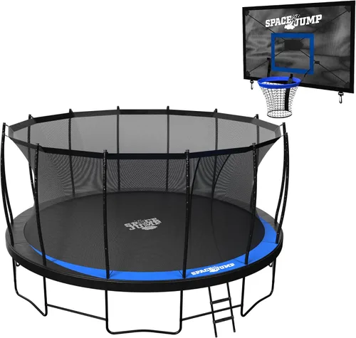 Vista 14 de SpaceJump Lunar Trampolín para exteriores, 8 pies, 10 pies, 12 pies, 14 pies, gorila redonda de 16 pies con red de seguridad, accesorios opcionales