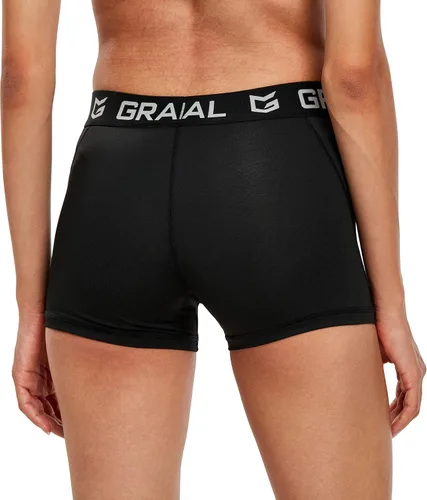 Vista 2 de G Gradual - Pantalones cortos de voleibol de compresión para mujer de elastano 3pulgadas7pulgadas para entrenamiento