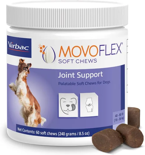 Vista 11 de MOVOFLEX - Masticables suaves para el apoyo de cadera y articulaciones para perros pequeños, 60 unidades de Virbac