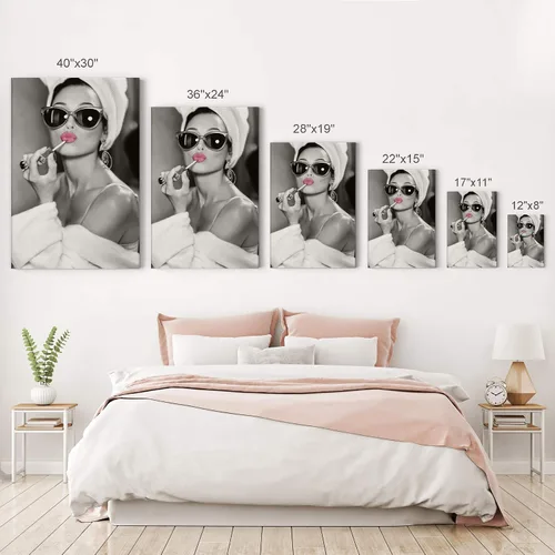 Vista 7 de SmileArtDesign - Lienzo decorativo V33 para pared, diseño icónico de chicle