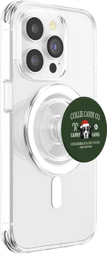 Vista 3 de Funny Santa Border Collie Mom Christmas Vintage Holiday PopSockets MagSafe PopGrip for iPhone