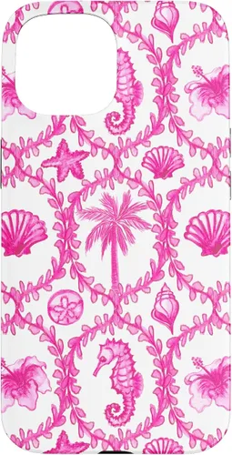 Vista 6 de Funda rosa hawaiana para iPhone 16 Coastal Nieta Coco Girl Preppy