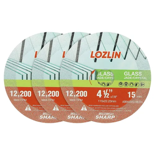 Vista 12 de LOZLIN Paquete de 3 hojas de sierra multiusos de diamante de 4.5 pulgadas, discos de amoladora angular de alta resistencia para cortar