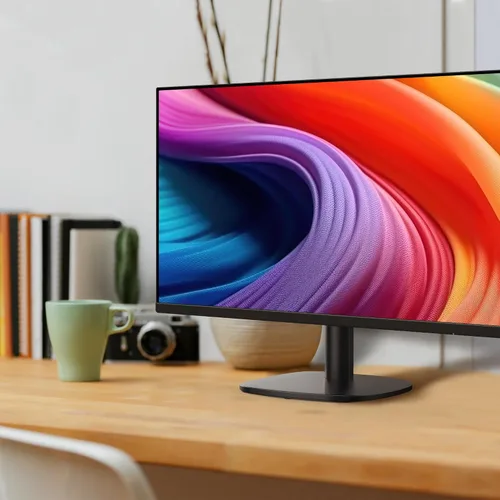 Vista 7 de Amazon Basics Monitor de 24 Pulgadas (23.8 Pulgadas visibles), FHD 1080P, Máx 100Hz, Compatible con VESA, Altavoces Integrados, Negro