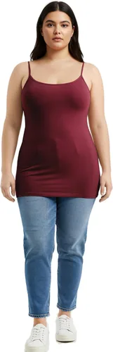 Vista 197 de Emmalise Camisola larga casual básica para mujer, con tirantes ajustables, top en capas