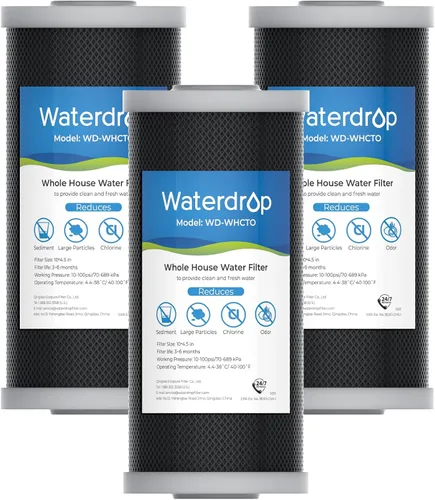 Vista 11 de Waterdrop Filtro de sedimentos de carbono CTO para toda la casa para GE® Cartucho de filtro de agua de repuesto para GXWH40L, W10-PR, Culligan®
