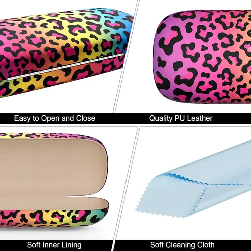 Vista 4 de Estuche para lentes, funda protectora rígida para gafas, unisex, para mujeres y hombres