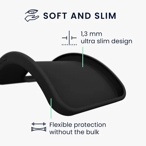 Vista 6 de kwmobile Funda compatible con Samsung Galaxy A70 - Funda protectora de silicona TPU suave y delgada, color negro mate