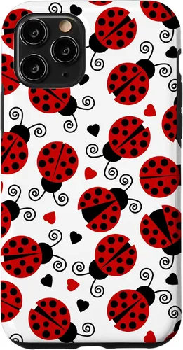 Vista 29 de Carcasa para iPhone 17 de mariquitas y corazones