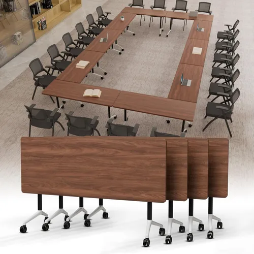 Vista 52 de Mesa de conferencias plegable, mesa de sala de conferencias con ruedas, mesa de conferencias plegable modular, mesas de reuniones de entrenamiento