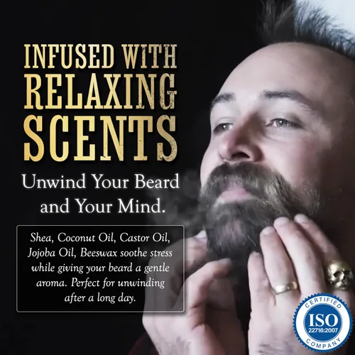 Vista 7 de Bálsamo para barba de búho nocturno con aroma cítrico Bálsamo para barba de 2 onzas para hombres (cítricos)