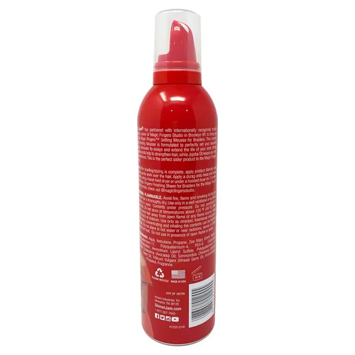 Vista 3 de AmPro Shine-N-Jam Magic Fingers Setting Mousse para trenzadores de 12 onzas líquidas (paquete de 4)