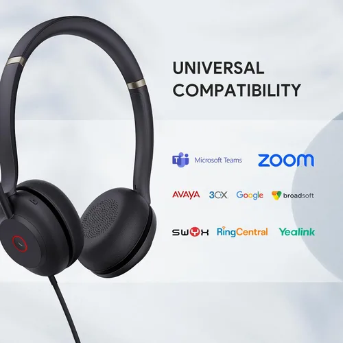 Vista 6 de Auriculares USB con micrófono Yealink UH37, auriculares con cable con micrófono de cancelación de ruido para computadora PC portátil teléfono VoIP