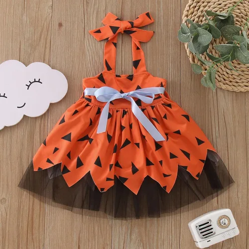 Vista 4 de Disfraces de Halloween para niña pequeña, fiesta de cumpleaños, fiesta, sesión de fotos, guijarros, malla de tul, traje de princesa
