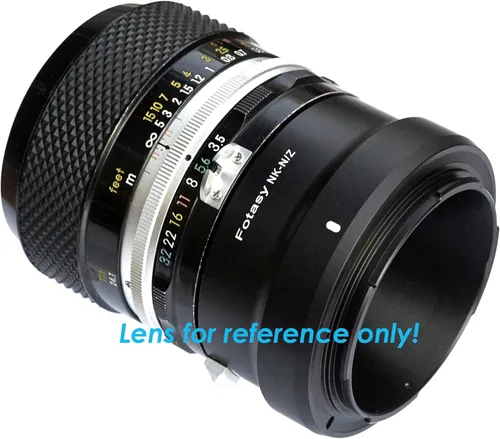 Vista 3 de Fotasy Adaptador de Lente Nikkor Montura F a Montura Z, Adaptador de Montura FTZ, Adaptador Nikkor F Z, Adaptador F a Z, Compatible con Cámara Sin