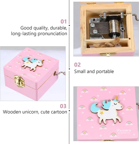 Vista 7 de VOSAREA - Caja de música con unicornio para niñas pequeñas diseño de unicornio