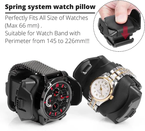 Vista 5 de Winder de reloj hecho de carcasa de bambú natural de alta calidad para 6 relojes automáticos con artesanía de alto brillo 4 modos de ajuste y motor