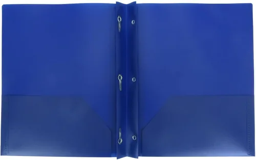 Vista 5 de Aurora LLC - Carpetas de plástico duraderas con puntas y dos bolsillos (negro)