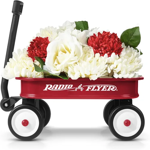 Vista 8 de Radio Flyer Mini vagón rojo clásico para niños, vagón de juguete de 12.5