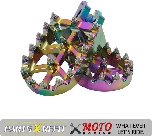 Vista 7 de JFG RACING Estriberas para Moto de Cross Estriberas de Motocicleta Pedales de Apoyo CNC Para CRF150R 07-23 CRF250R 04-23 CRF450R 02-23 CRF250L 12-21
